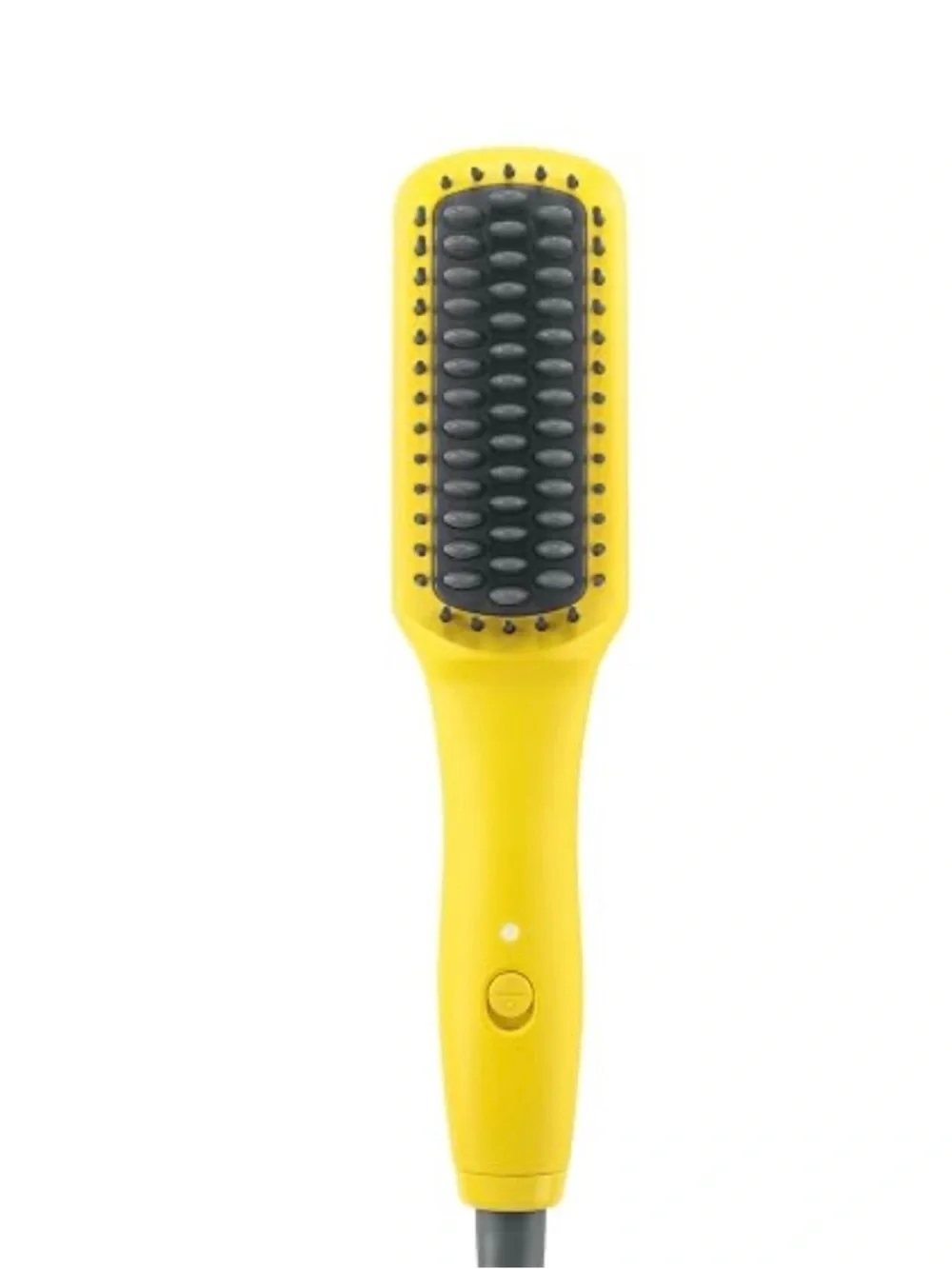 Drybar Yellow Heated Straightening Brush with Black Bristles.   D
